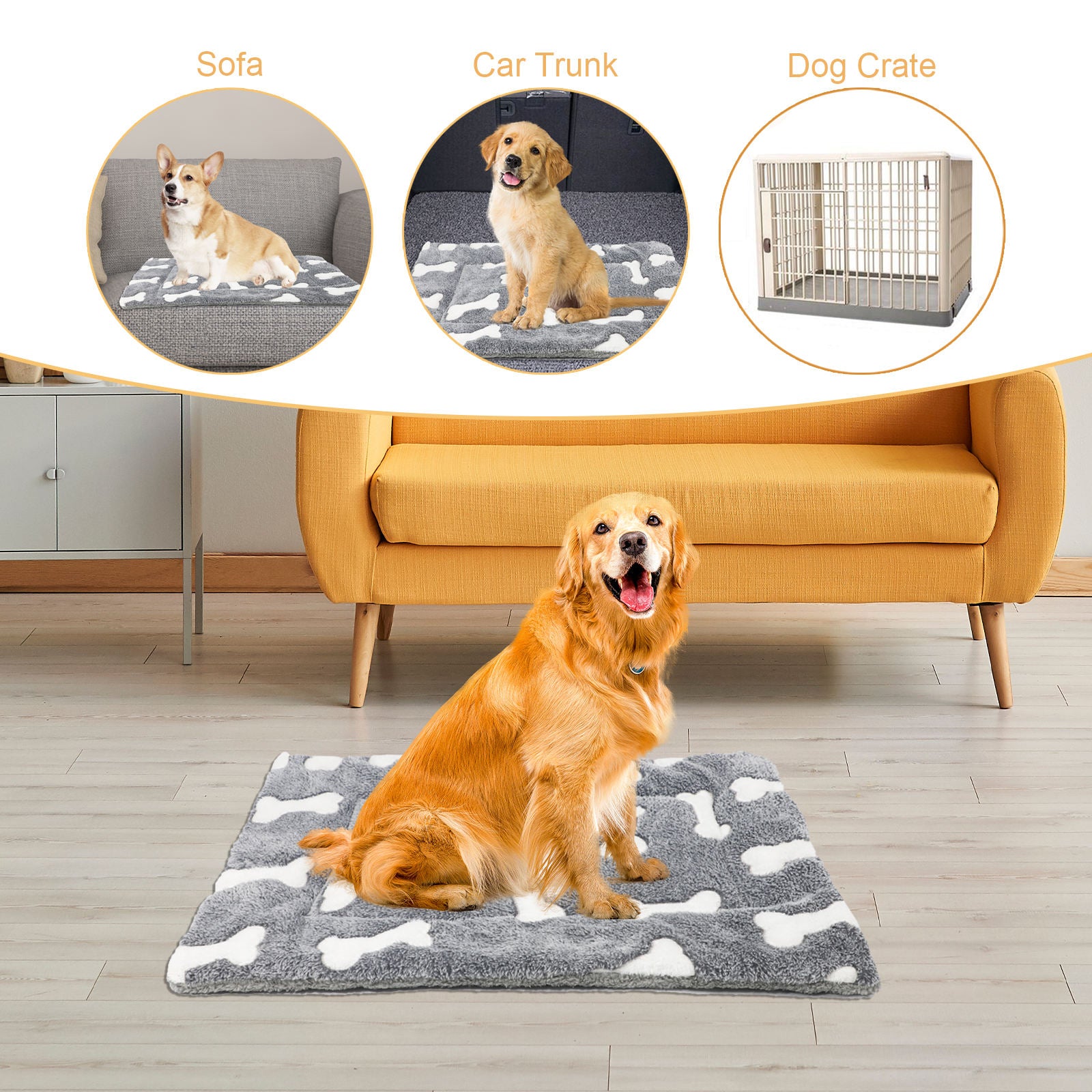 Self-Warming Cat Bed -Soft Washable Pet Mat for Cats & Dogs
