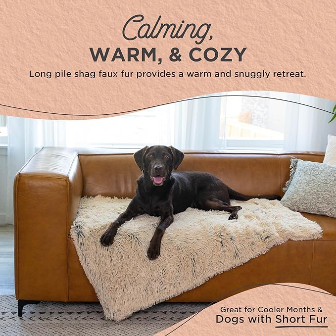 Pet Dog Cat Blankets - Ultra Soft Faux Fur Pet Throw, Anxiety-Relief, Lightweight Warm Bed Cover for Dogs and Cats, Machine Washable